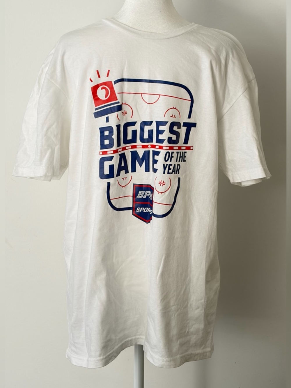 BIGGEST GAME of the Year White Graphic Tee by BPM Sports